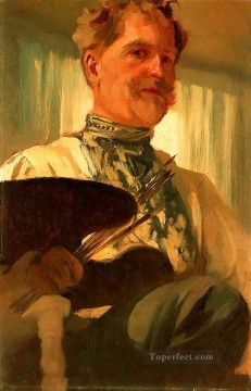  Alphons Pintura al %C3%B3leo - Autorretrato 1907 Art Nouveau checo Alphonse Mucha